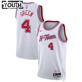 Maillot Enfant Houston Rockets Jalen Green 4 2023-24 Nike City Edition Blanc Swingman
